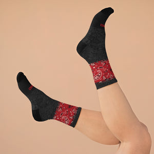 Red Bandana DoD 3/4 MTB Socks