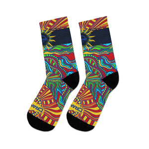 Psychedelic Bicycle Day 3/4 MTB Socks