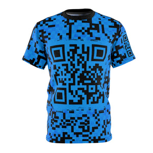 MEN'S BLUE & BLACK QR CODE CHECK MTB JERSEY II