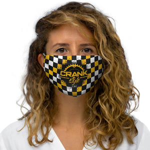 Black Yellow & White Checker Snug-Fit Face Mask
