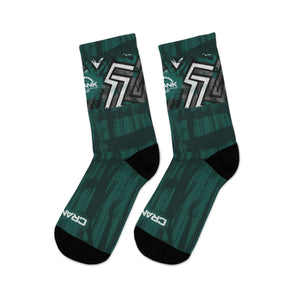 Unisex Teal Graffiti 3/4 MTB Socks