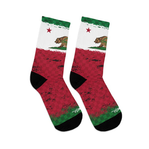 California Flag Check Flag 3/4 MTB Socks