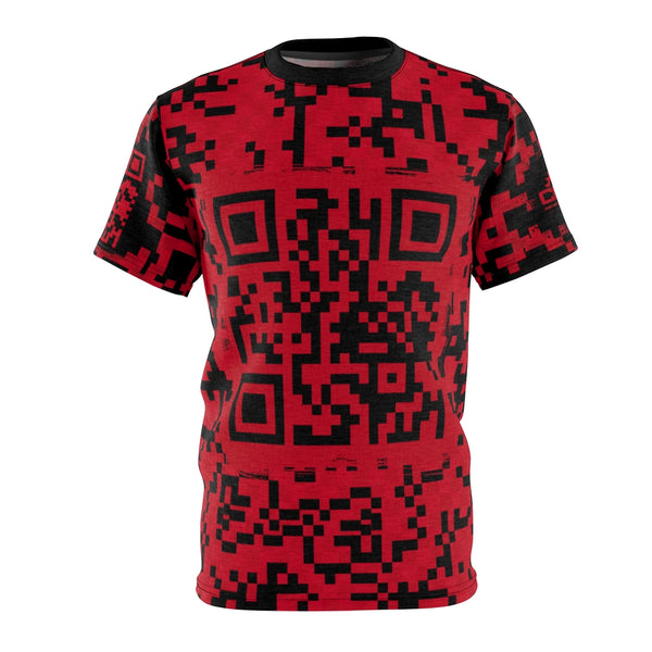 MEN'S Red & Black QR CODE Check MTB JERSEY