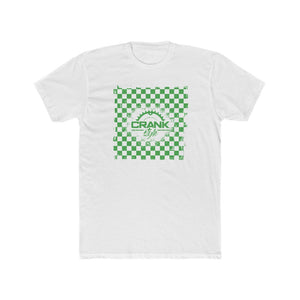 Men's Crank Style Green Checker "Rad" Cotton Crew Tee