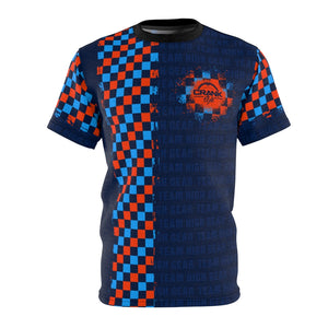 Team High Gear Orange & Blue Checker MTB Jersey