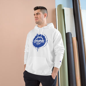 Unisex Crank Style Paint Splatter and American Flag Champion Hoodie  Crank Style Partnered with Champion to bring you this eco-hooded sweatshirt is ideal for any occasion. It features Champion’s Double Dry® technology - keeping the wearer warm and toasty. It is a medium-weight two-ply fleece hoodie in a regular fit with a spacious pocket. The hoodie has the iconic "C" logo on the left sleeve and is made of up to 5% recycled polyester from plastic bottles.