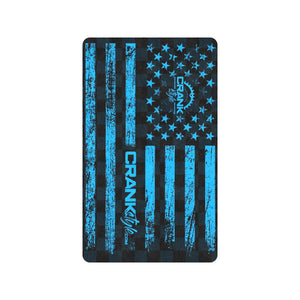 Crank Style Blue American Flag Doormat