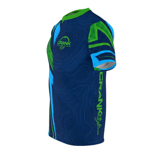 Men's Green & Blue Topographic / Checker MTB DriFit Jersey