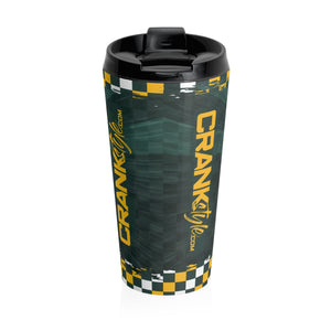 Natalie MTB GB Checkered Stainless Steel Travel Mug