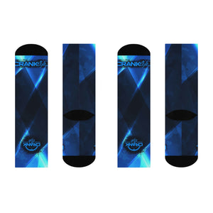 Unisex Abstract Blue Angle MTB Crew Socks