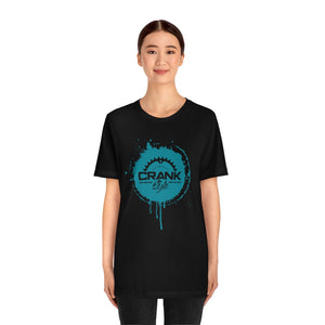 Unisex Teal CS Paint Drip Jersey Short Sleeve Tee