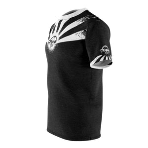 Crank Style's Black and white Arizona State Flag with topographic pattern front and back. Drifit microfiber fabric for comfort and breathability! Awesome Mountain Biking Jersey tech shirt!