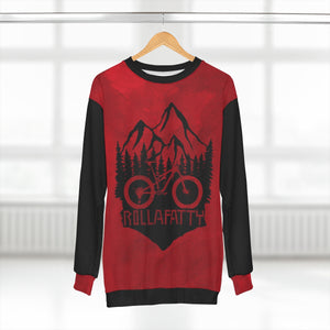 Red Rollafatty "Fatty III" MTB Unisex Fleece Pullover Sweatshirt