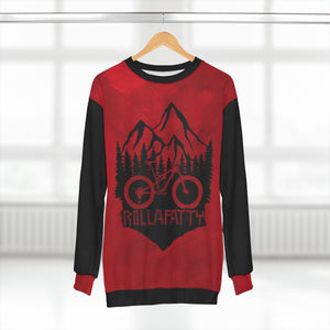 Red Rollafatty "Fatty III" MTB Unisex Fleece Pullover Sweatshirt