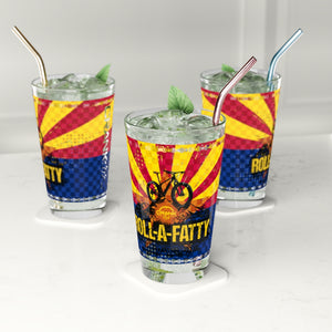 Arizona Flag Roll-A-Fatty Check Pint Glass, 16oz