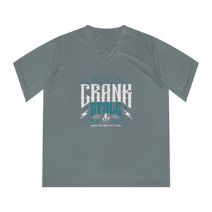 Women's Performance Vintage Crank Style V-Neck T-Shirt