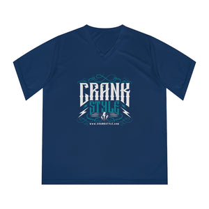 Women's Performance Vintage Crank Style V-Neck T-Shirt