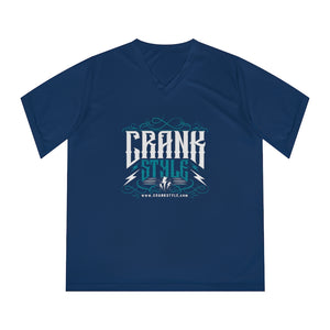 Women's Performance Vintage Crank Style V-Neck T-Shirt