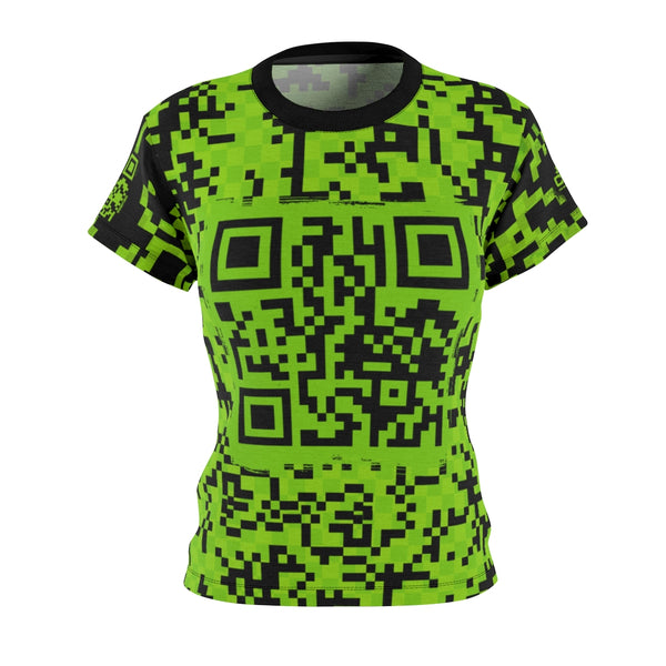 Women's Green & Black Crank Style QR Code MTB Jersey