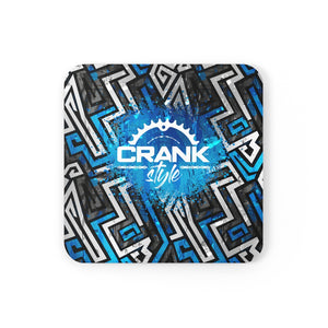Crank Style's Blue Graffiti Corkwood Coaster Set