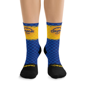 Pennsylvania Gold & Navy Checker 3/4 MTB Socks