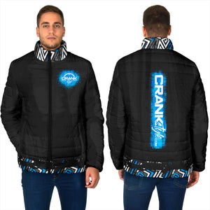 Men's Blu Graffiti Winter Puffer Jacket