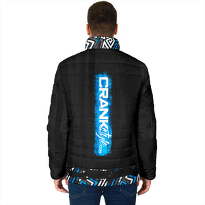 Men's Blu Graffiti Winter Puffer Jacket