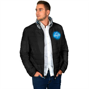 Men's Blu Graffiti Winter Puffer Jacket