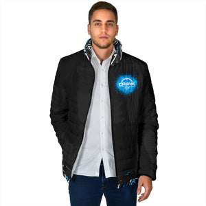 Men's Blu Graffiti Winter Puffer Jacket