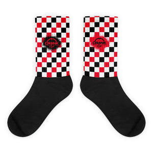Red & Black Checkered MTB Socks