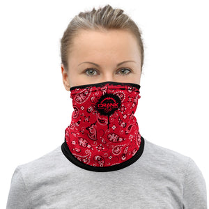 Red Paisley Bandana pattern Neck Gaiter Face Mask