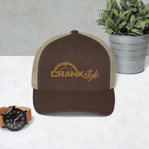 Crank Style Brown & Tan Trucker Cap