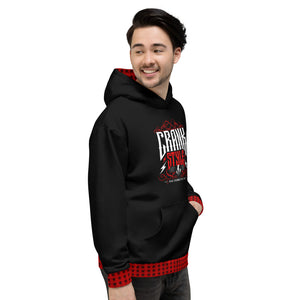 Crank Style's Vintage Black, Red and White Hoodie