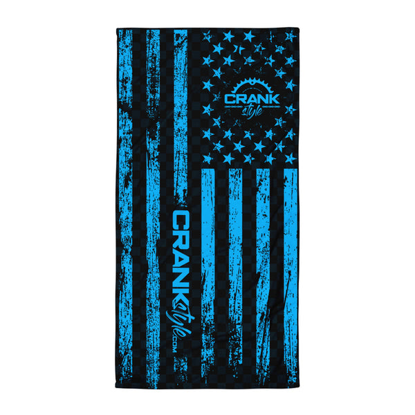 Crank Style Blue Flag Towel